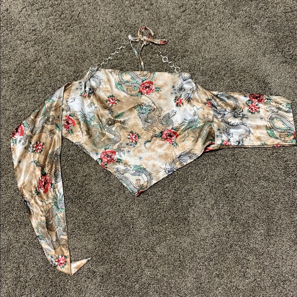 Floral Chain Strap Top